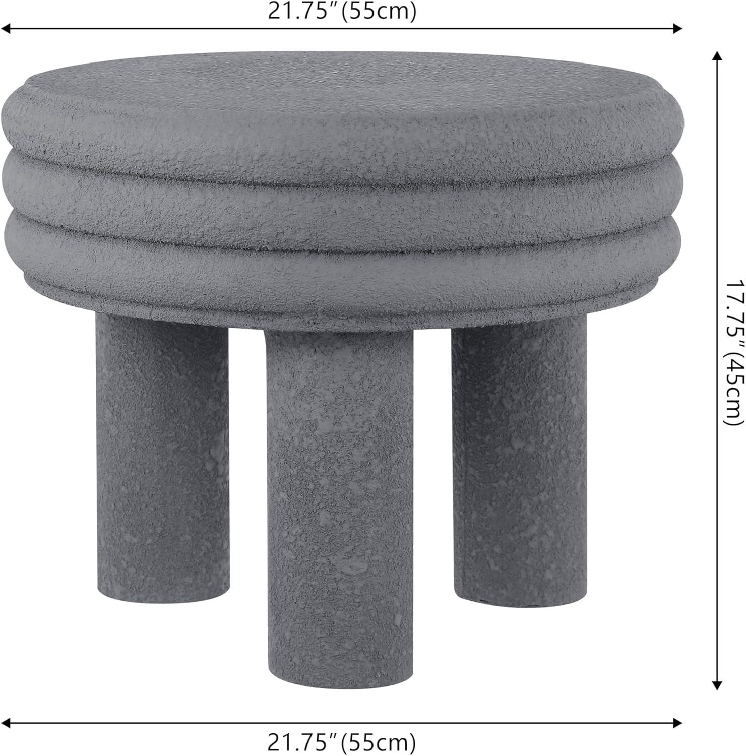 imageJONATHAN Y TBL1106A Rashida 1775quot Contemporary Minimalist Curvy High IndoorOutdoor Accent Table Contemporary Modern MidCentury Art Deco Patio Garden Bathroom Living Room Gray FrostedGray Frosted