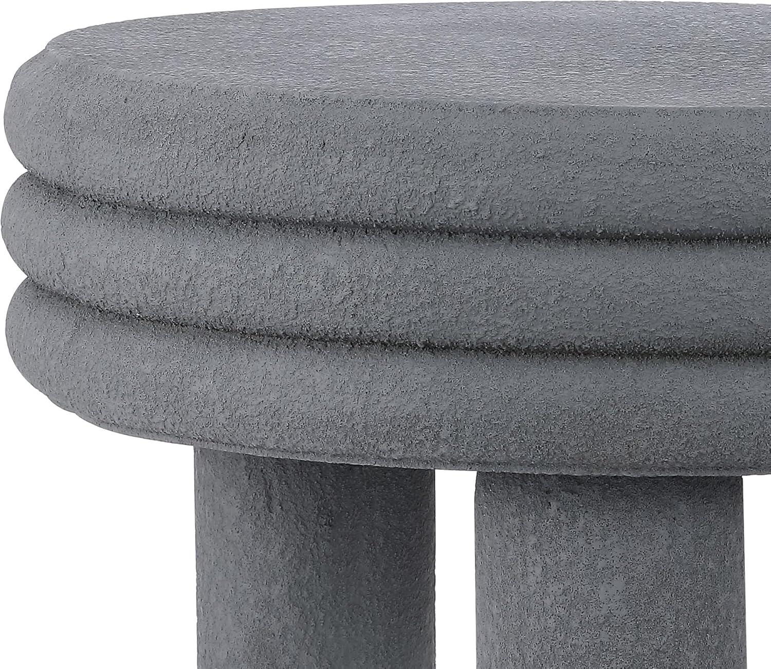 imageJONATHAN Y TBL1106A Rashida 1775quot Contemporary Minimalist Curvy High IndoorOutdoor Accent Table Contemporary Modern MidCentury Art Deco Patio Garden Bathroom Living Room Gray FrostedGray Frosted