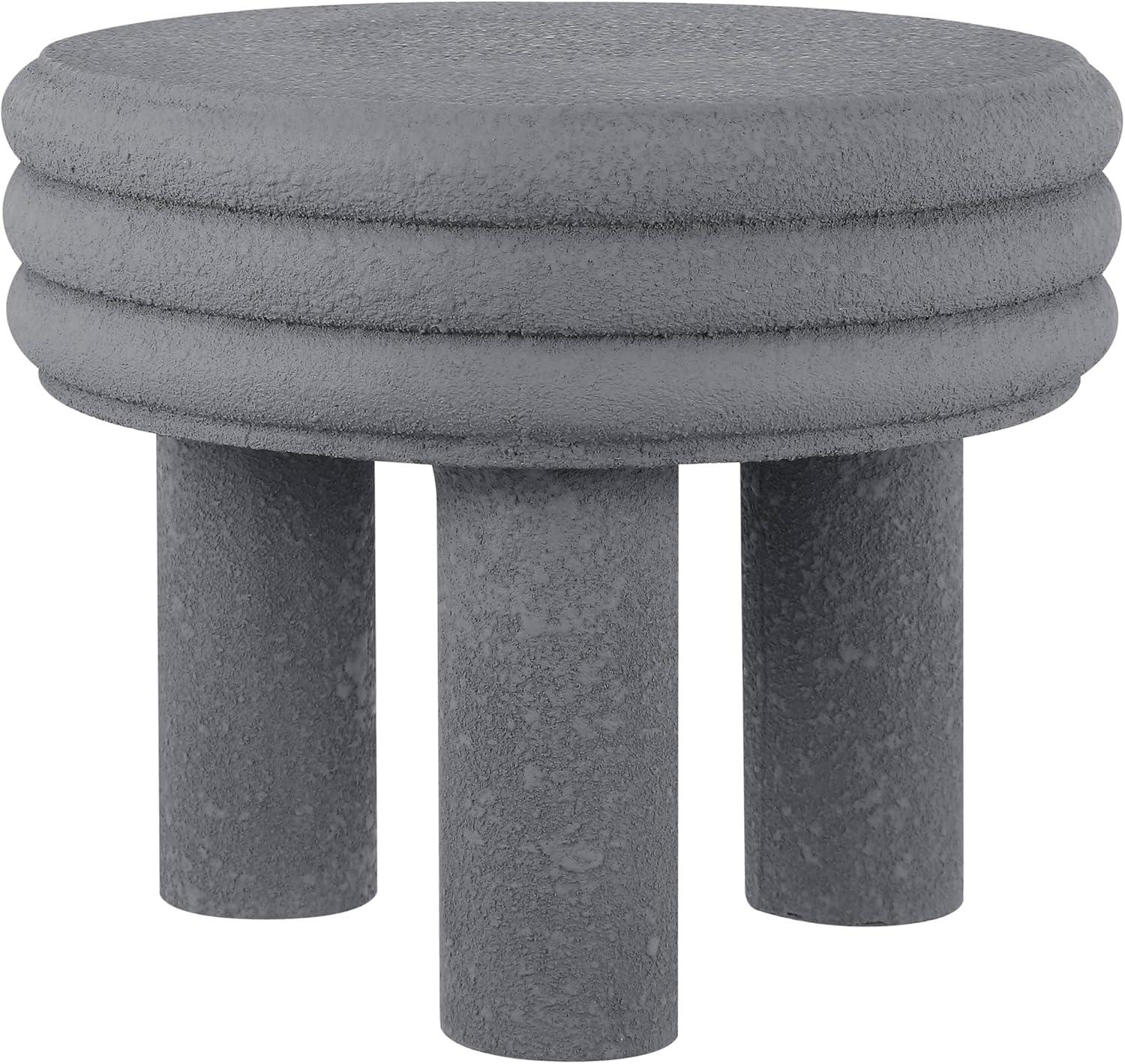 imageJONATHAN Y TBL1106A Rashida 1775quot Contemporary Minimalist Curvy High IndoorOutdoor Accent Table Contemporary Modern MidCentury Art Deco Patio Garden Bathroom Living Room Gray FrostedGray Frosted