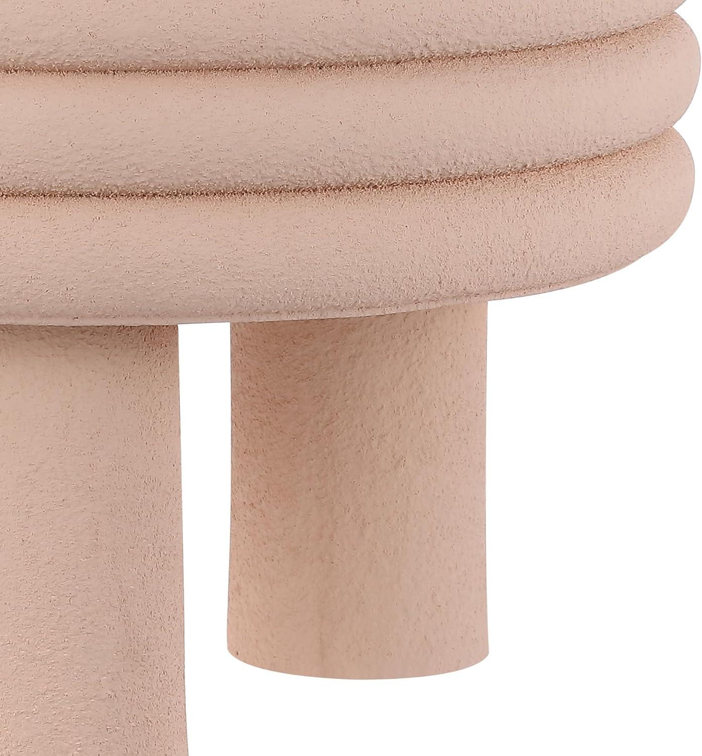 imageJONATHAN Y TBL1106A Rashida 1775quot Contemporary Minimalist Curvy High IndoorOutdoor Accent Table Contemporary Modern MidCentury Art Deco Patio Garden Bathroom Living Room Gray FrostedPink Frosted