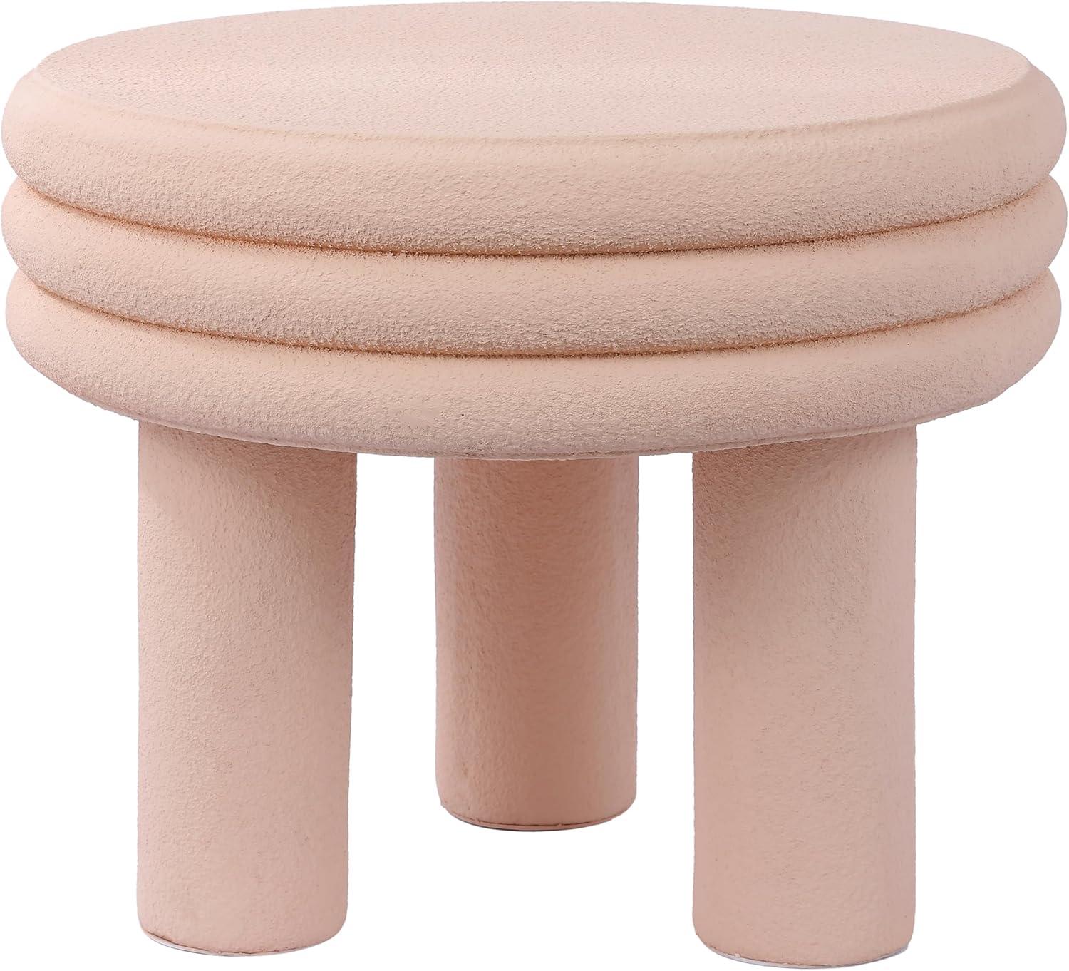 imageJONATHAN Y TBL1106A Rashida 1775quot Contemporary Minimalist Curvy High IndoorOutdoor Accent Table Contemporary Modern MidCentury Art Deco Patio Garden Bathroom Living Room Gray FrostedPink Frosted