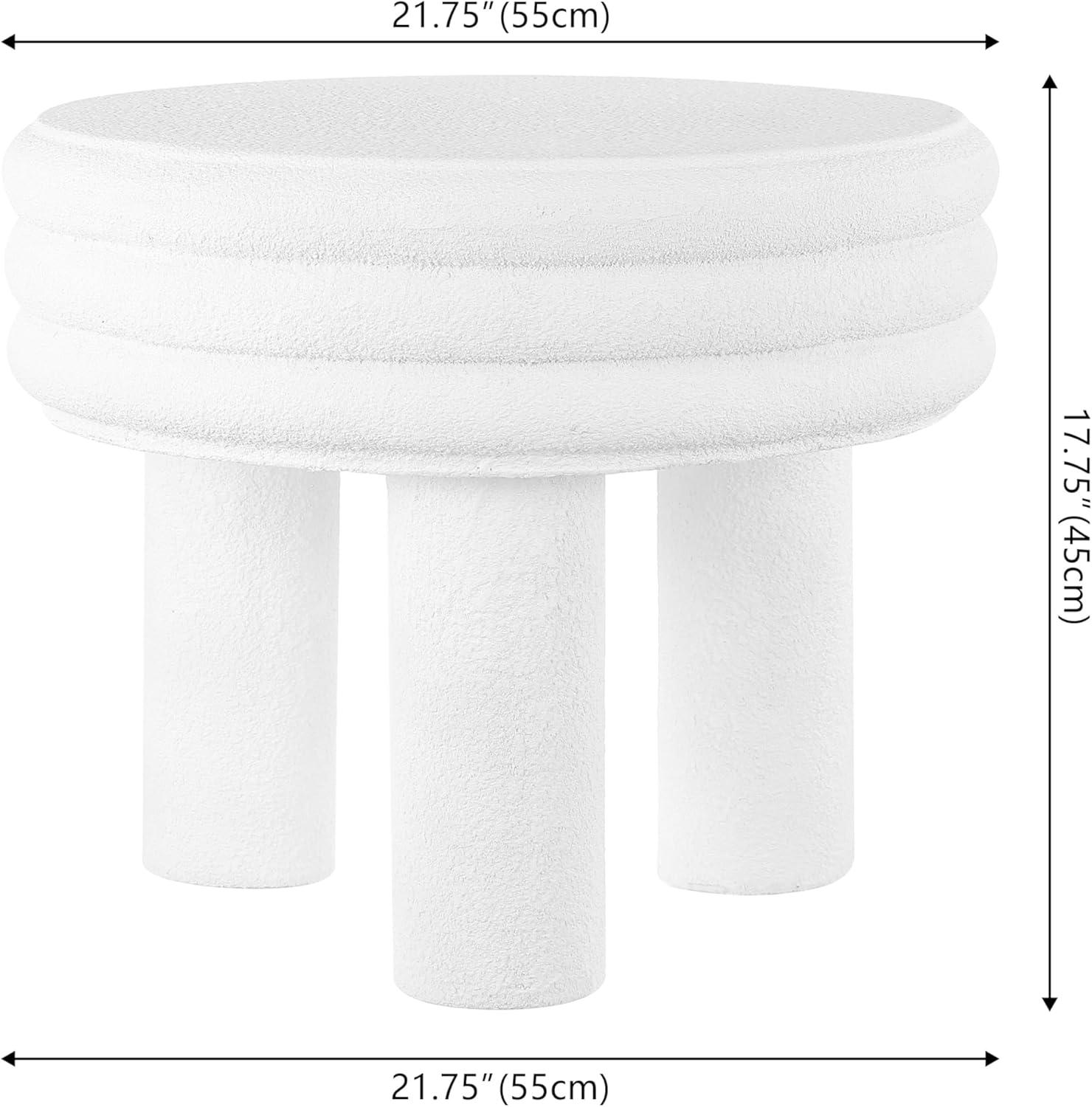 imageJONATHAN Y TBL1106A Rashida 1775quot Contemporary Minimalist Curvy High IndoorOutdoor Accent Table Contemporary Modern MidCentury Art Deco Patio Garden Bathroom Living Room Gray FrostedWhite Frosted