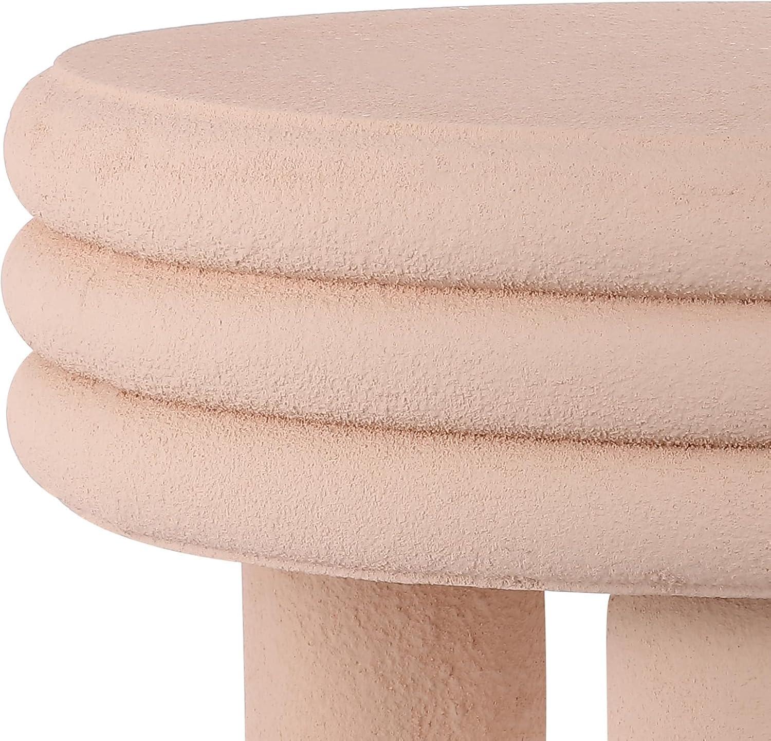 imageJONATHAN Y TBL1106A Rashida 1775quot Contemporary Minimalist Curvy High IndoorOutdoor Accent Table Contemporary Modern MidCentury Art Deco Patio Garden Bathroom Living Room Gray FrostedPink Frosted