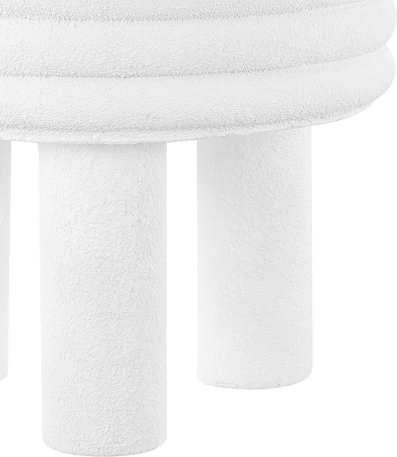 imageJONATHAN Y TBL1106A Rashida 1775quot Contemporary Minimalist Curvy High IndoorOutdoor Accent Table Contemporary Modern MidCentury Art Deco Patio Garden Bathroom Living Room Gray FrostedWhite Frosted