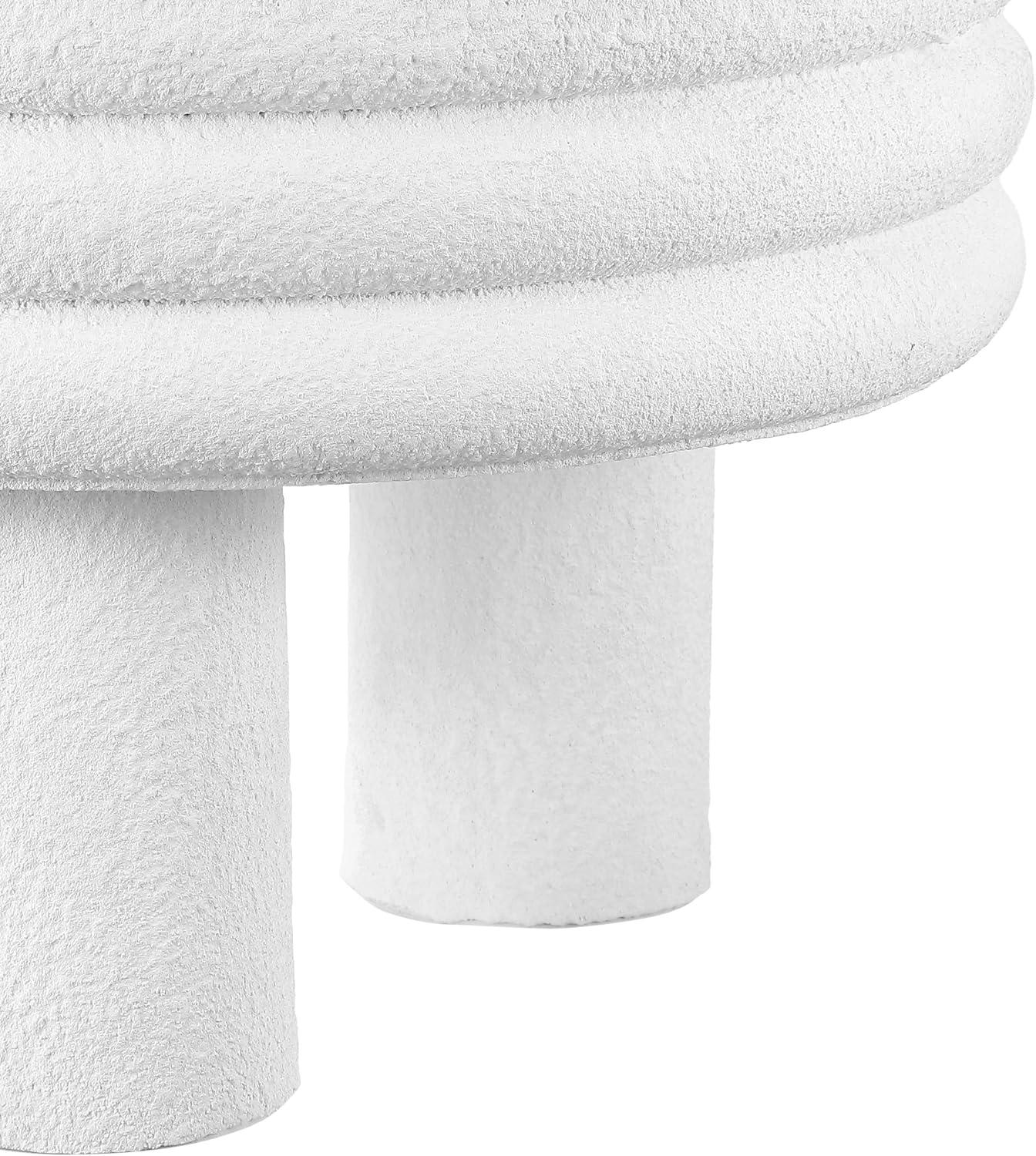 imageJONATHAN Y TBL1106A Rashida 1775quot Contemporary Minimalist Curvy High IndoorOutdoor Accent Table Contemporary Modern MidCentury Art Deco Patio Garden Bathroom Living Room Gray FrostedWhite Frosted