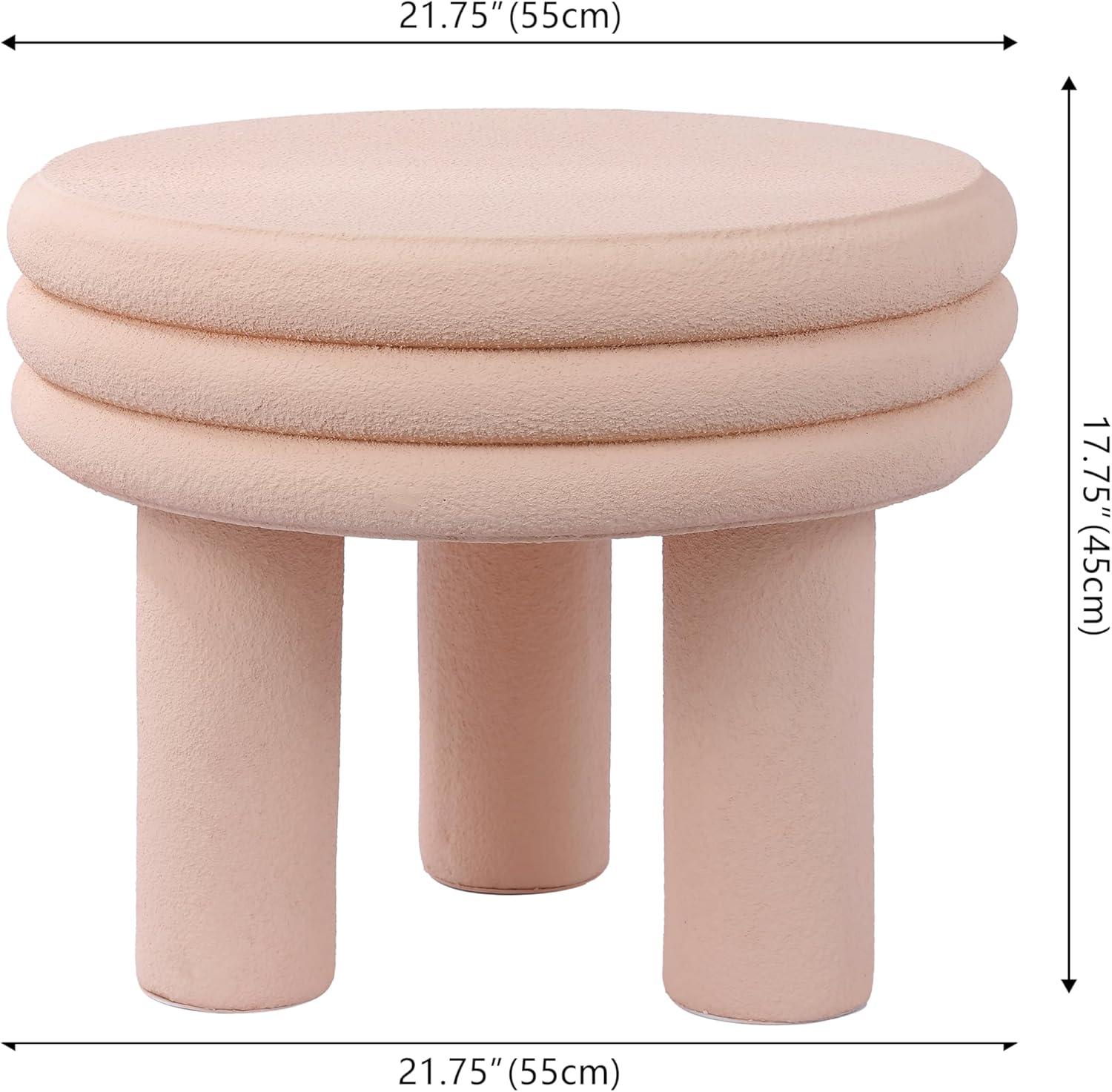 imageJONATHAN Y TBL1106A Rashida 1775quot Contemporary Minimalist Curvy High IndoorOutdoor Accent Table Contemporary Modern MidCentury Art Deco Patio Garden Bathroom Living Room Gray FrostedPink Frosted