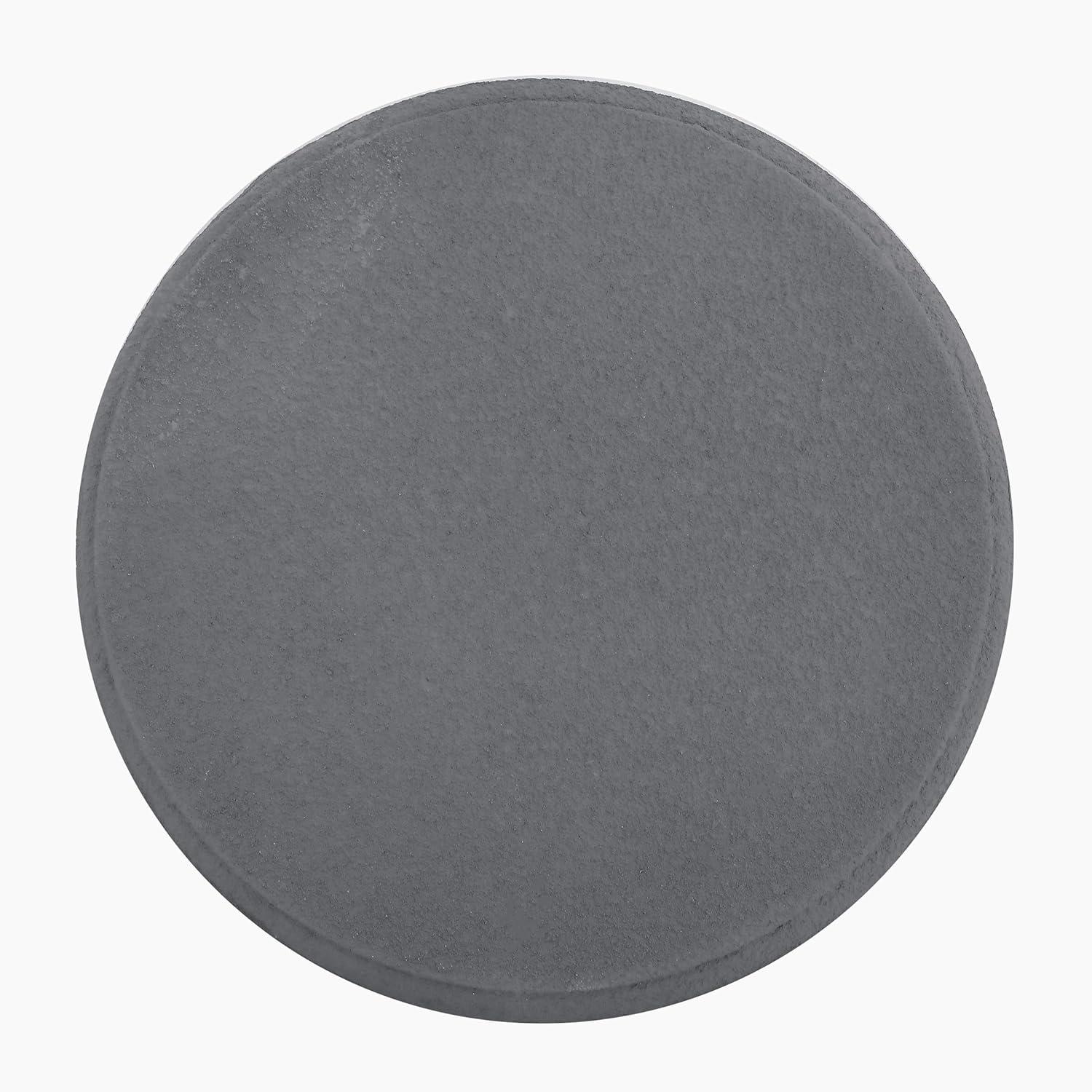 imageJONATHAN Y TBL1107B Evans 18quot Minimalist Modern 3Legged Drum IndoorOutdoor Accent Table Contemporary MidCentury Art DecoBohemian Patio Garden Bathroom Living Room White FrostedGray Frosted