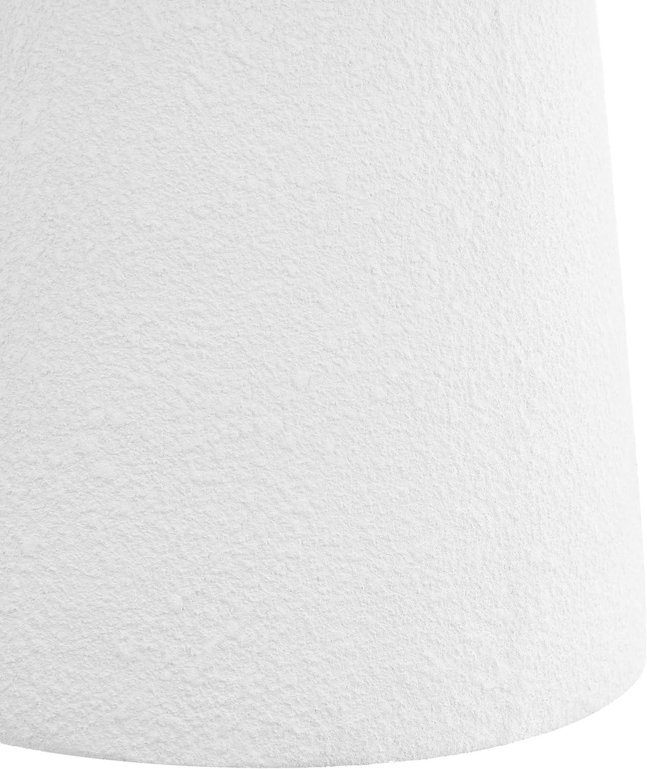 imageJONATHAN Y TBL1108A Hollie 18quot Minimalist Modern Drum IndoorOutdoor Accent Table Pedestal Contemporary MidCentury Art Deco Bohemian Patio Garden Room Bathroom Living Room White FrostedWhite Frosted