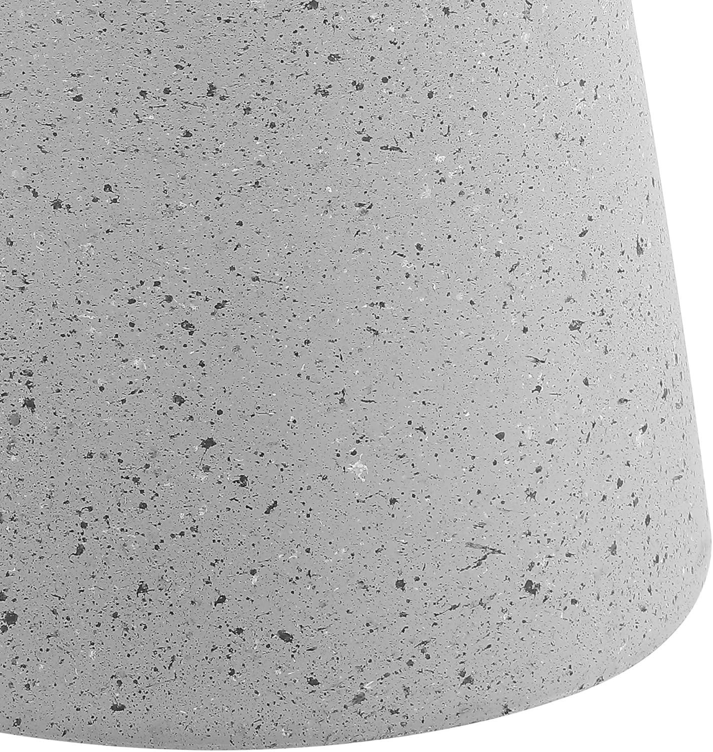 imageJONATHAN Y TBL1108A Hollie 18quot Minimalist Modern Drum IndoorOutdoor Accent Table Pedestal Contemporary MidCentury Art Deco Bohemian Patio Garden Room Bathroom Living Room White FrostedGray Terrazzo Finish