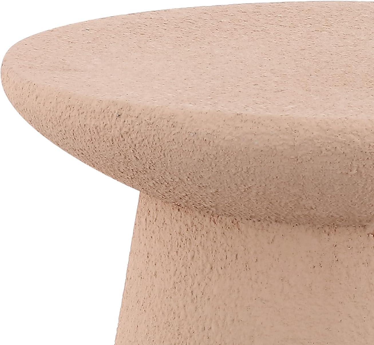 imageJONATHAN Y TBL1108A Hollie 18quot Minimalist Modern Drum IndoorOutdoor Accent Table Pedestal Contemporary MidCentury Art Deco Bohemian Patio Garden Room Bathroom Living Room White FrostedPink Frosted