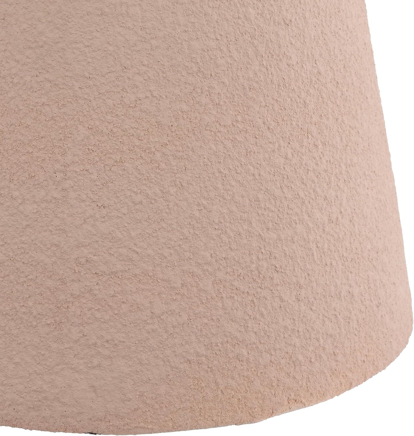 imageJONATHAN Y TBL1108A Hollie 18quot Minimalist Modern Drum IndoorOutdoor Accent Table Pedestal Contemporary MidCentury Art Deco Bohemian Patio Garden Room Bathroom Living Room White FrostedPink Frosted