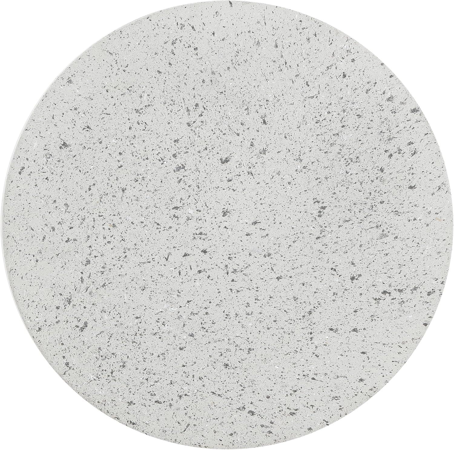 imageJONATHAN Y TBL1108A Hollie 18quot Minimalist Modern Drum IndoorOutdoor Accent Table Pedestal Contemporary MidCentury Art Deco Bohemian Patio Garden Room Bathroom Living Room White FrostedGray Terrazzo Finish