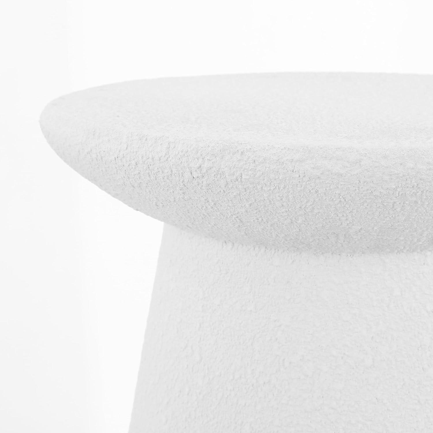 imageJONATHAN Y TBL1108A Hollie 18quot Minimalist Modern Drum IndoorOutdoor Accent Table Pedestal Contemporary MidCentury Art Deco Bohemian Patio Garden Room Bathroom Living Room White FrostedWhite Frosted