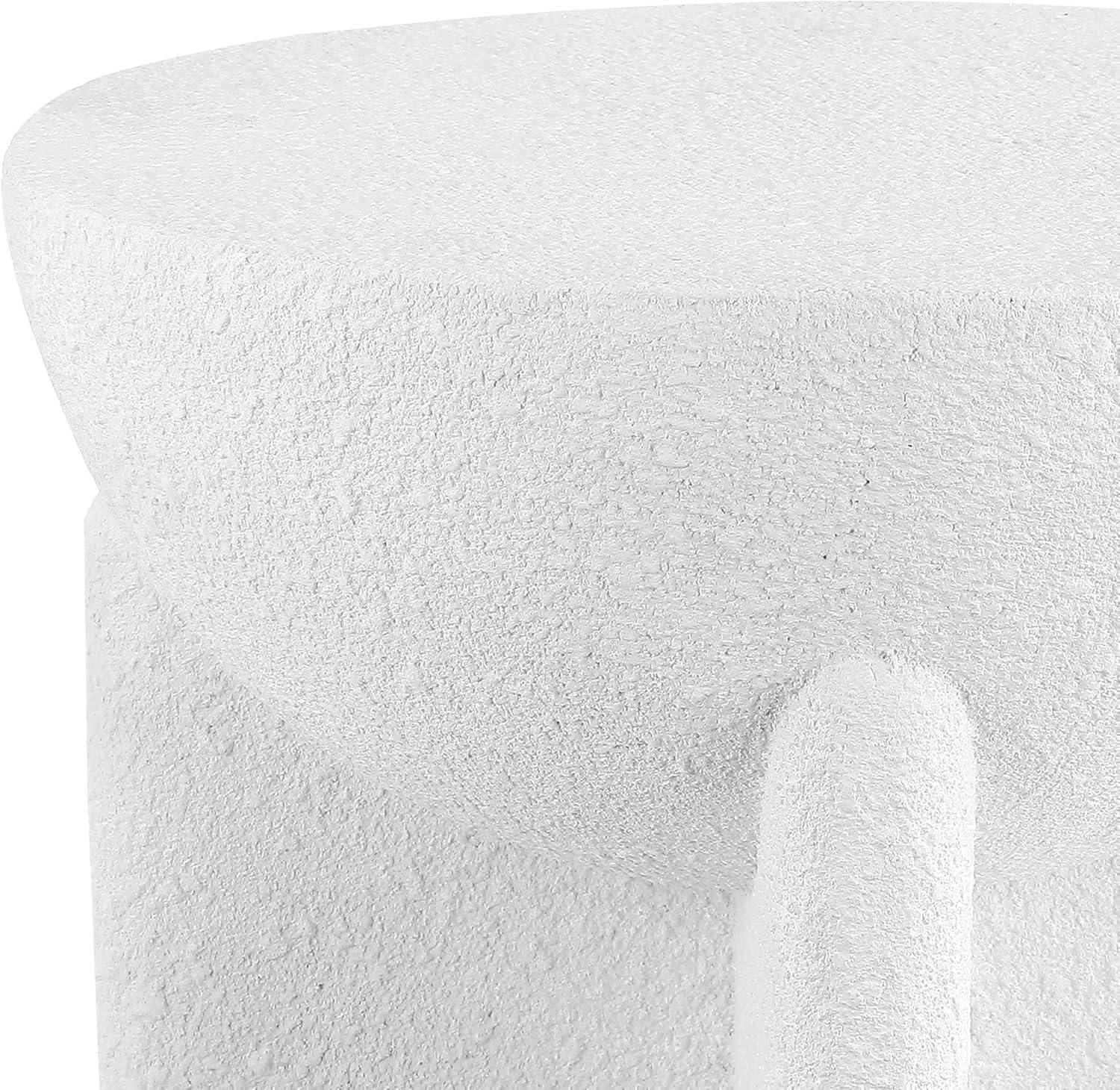 imageJONATHAN Y TBL1109A Brady 1625quot Minimalist Modern Drum IndoorOutdoor Accent Table Contemporary MidCentury Art Deco Bohemian Patio Garden Bathroom Living Room Black FrostedWhite Frosted