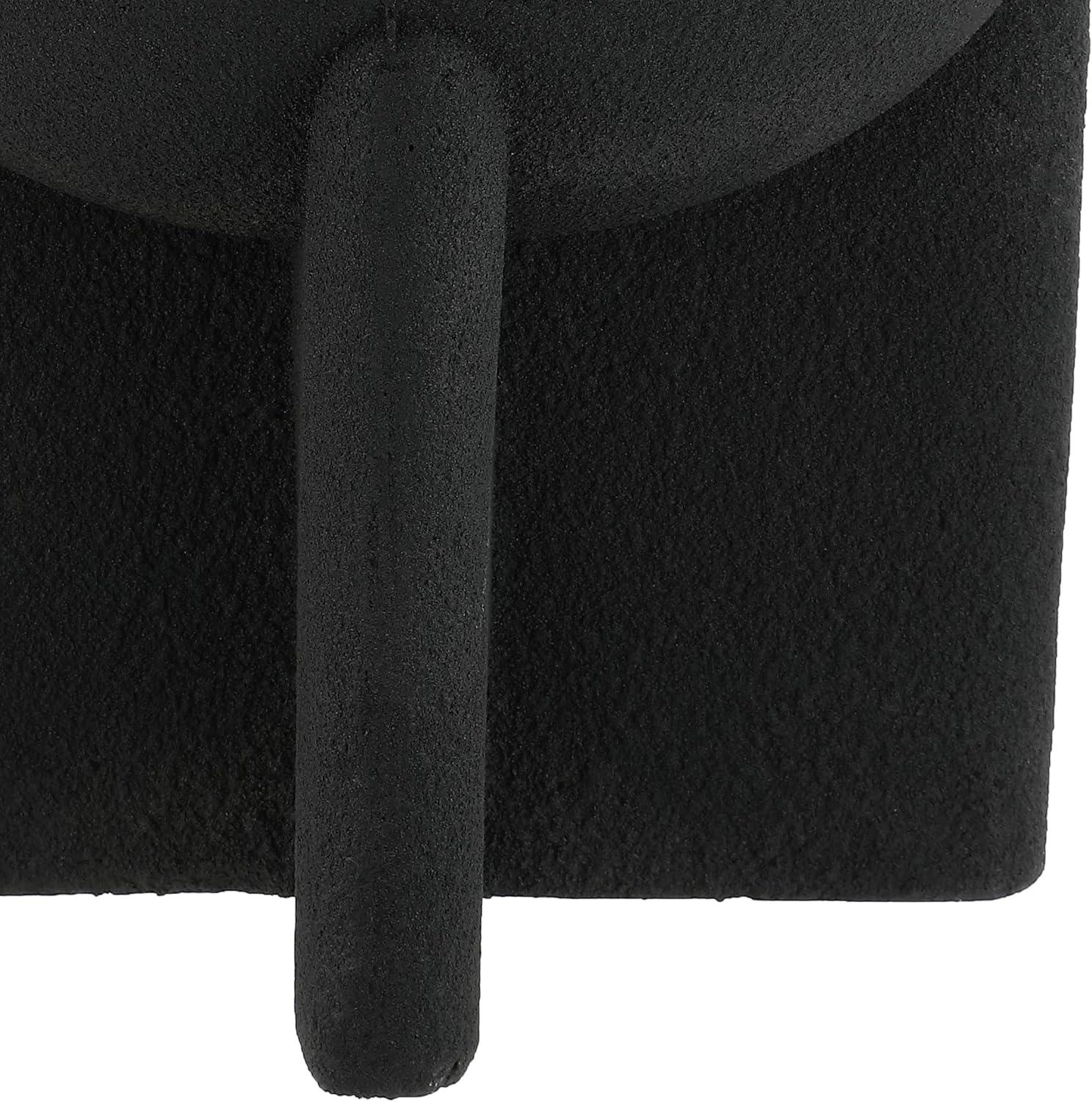 imageJONATHAN Y TBL1109A Brady 1625quot Minimalist Modern Drum IndoorOutdoor Accent Table Contemporary MidCentury Art Deco Bohemian Patio Garden Bathroom Living Room Black FrostedBlack Frosted