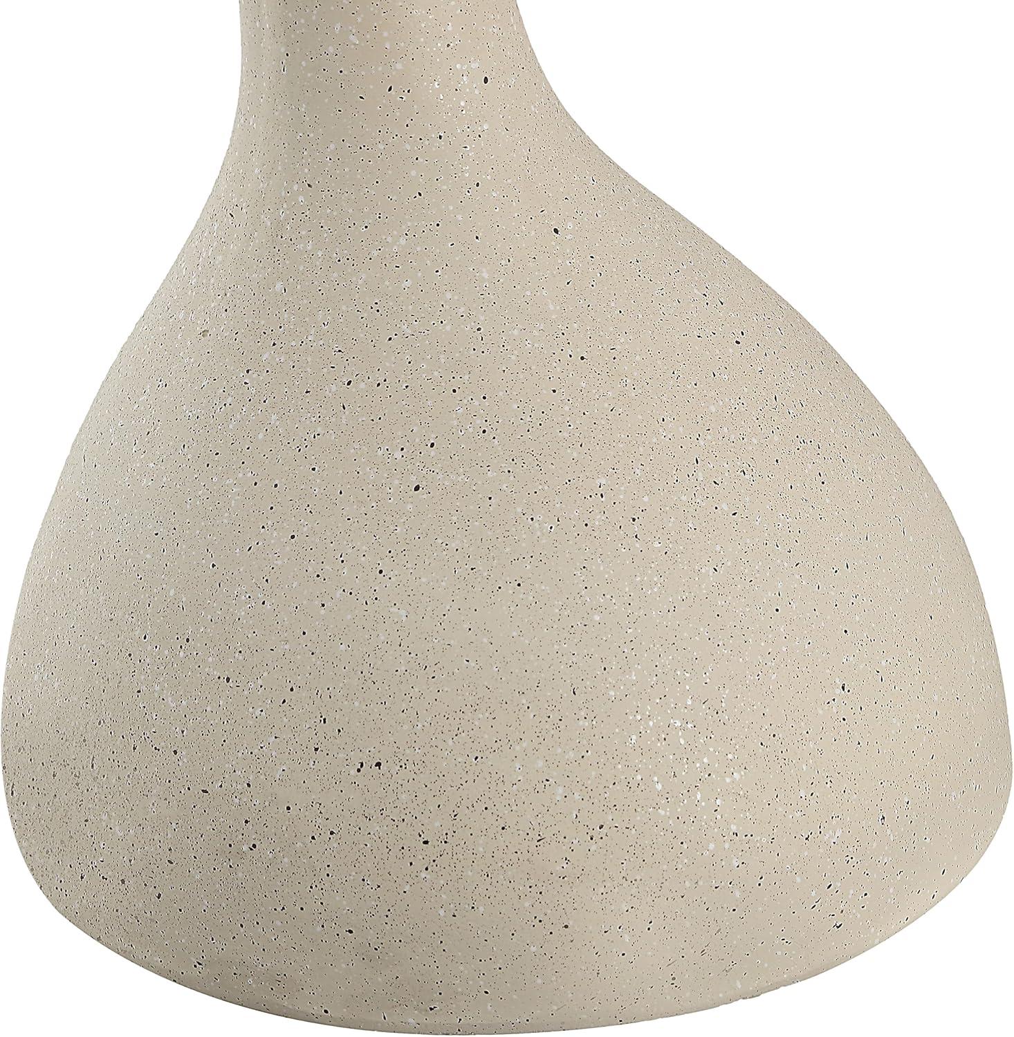 imageJONATHAN Y TBL1110C Boracay 1975quot Modern Minimalist IndoorOutdoor Resin Drink Table Pedestal Contemporary MidCentury Art Deco Bohemian Patio Garden Room Bathroom Living Room Frosted WhiteCream Terrazzo