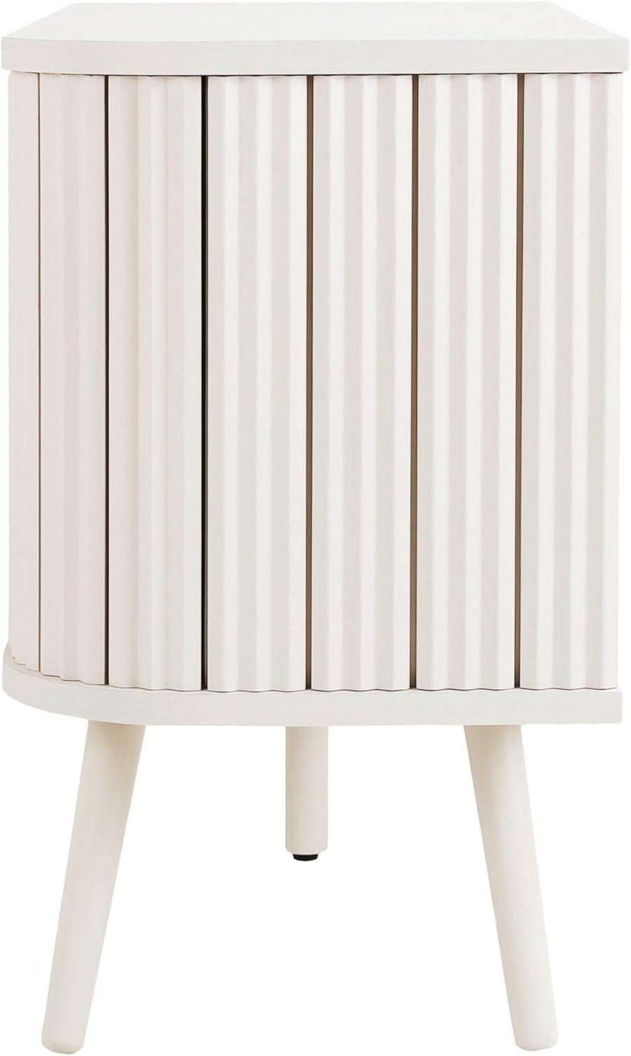 imageJONATHAN Y TVS1001A Damien 70 in Farmhouse Curved TV Stand with Drawer and Storage Doors Fits TVs up to 75 in with Cable Management Oak for Living Room Bedroom Dining RoomOffwhite