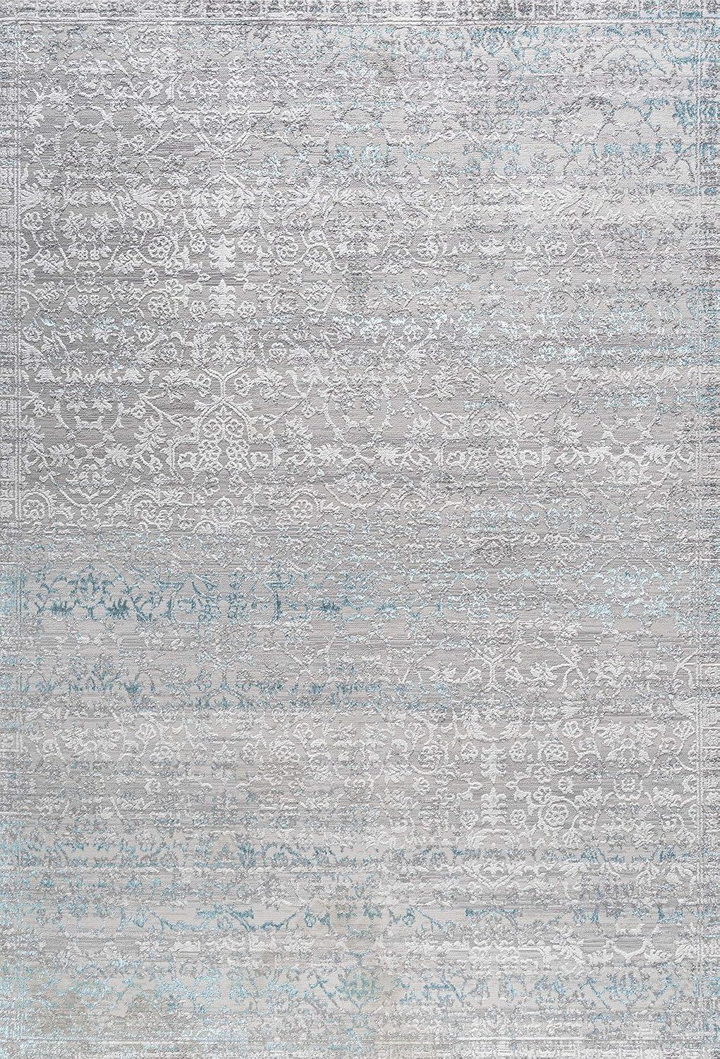 imageJONATHAN Y Tidal Strie GrayTurquoise Indoor Area Rug 8X10 ft Modern for Living Room Bedroom Kitchen Office EasyCleaning High Traffic PetFriendly NonShedding SOR202A8GrayTurquoise