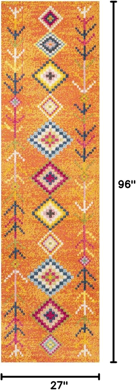 imageJONATHAN Y Tribal Love Geometric Dark BlueMulti Indoor Area Rug 8x10 Bohemian Casual EasyCleaning for Living Room Bedroom Kitchen Pet Friendly NonShedding MOH105A8Orange multi