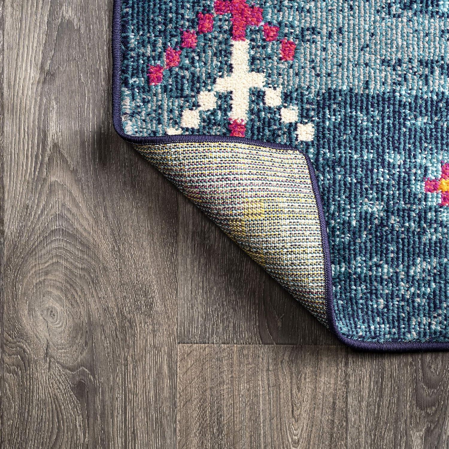 imageJONATHAN Y Tribal Love Geometric Dark BlueMulti Indoor Area Rug 8x10 Bohemian Casual EasyCleaning for Living Room Bedroom Kitchen Pet Friendly NonShedding MOH105A8Dark Blue multi