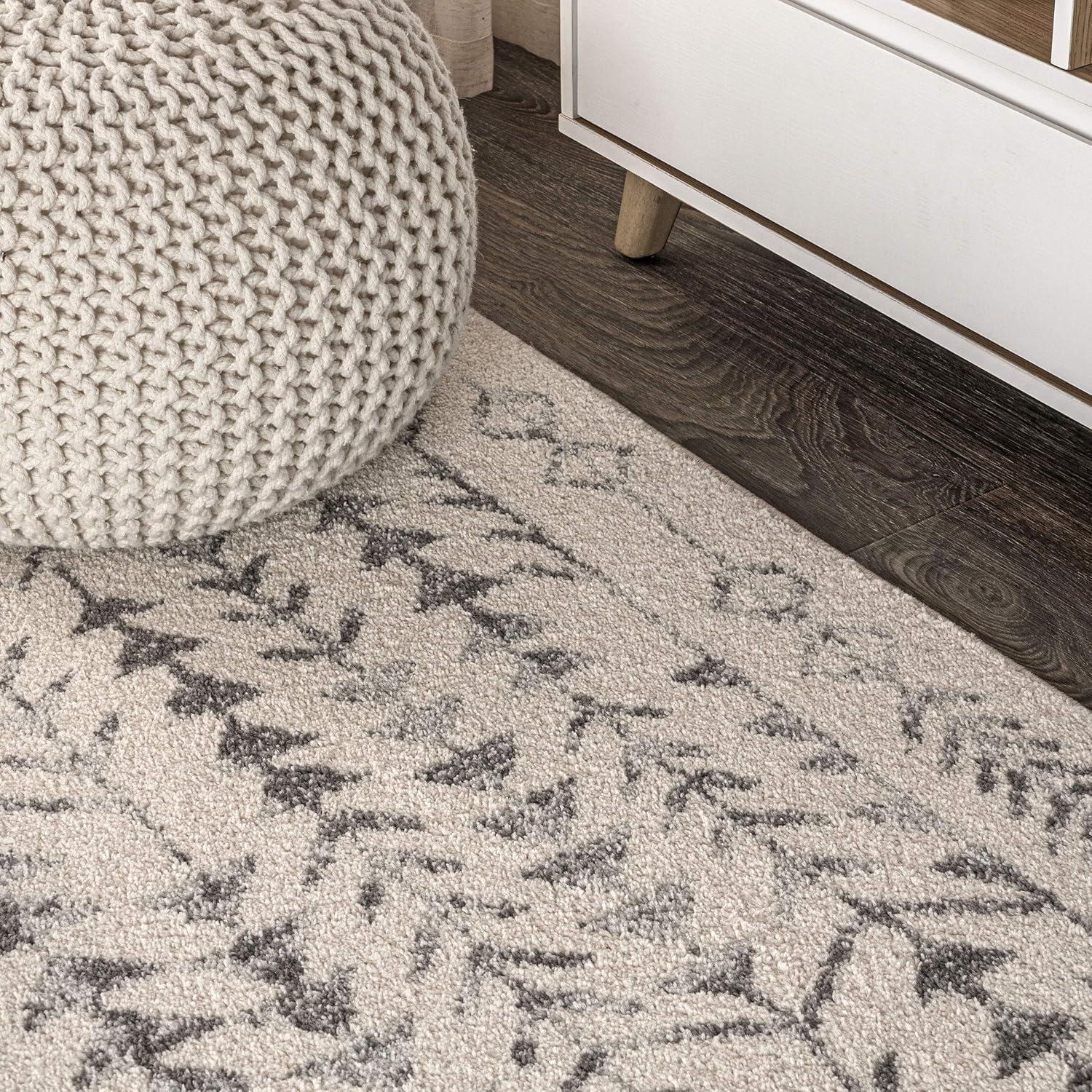 imageJONATHAN Y Ziri Moroccan Geometric CreamGray Indoor Area Rug 8x10 Bohemian Scandinavian EasyCleaning for Living Room Bedroom Kitchen Pet Friendly NonShedding MOH210A8CreamGray