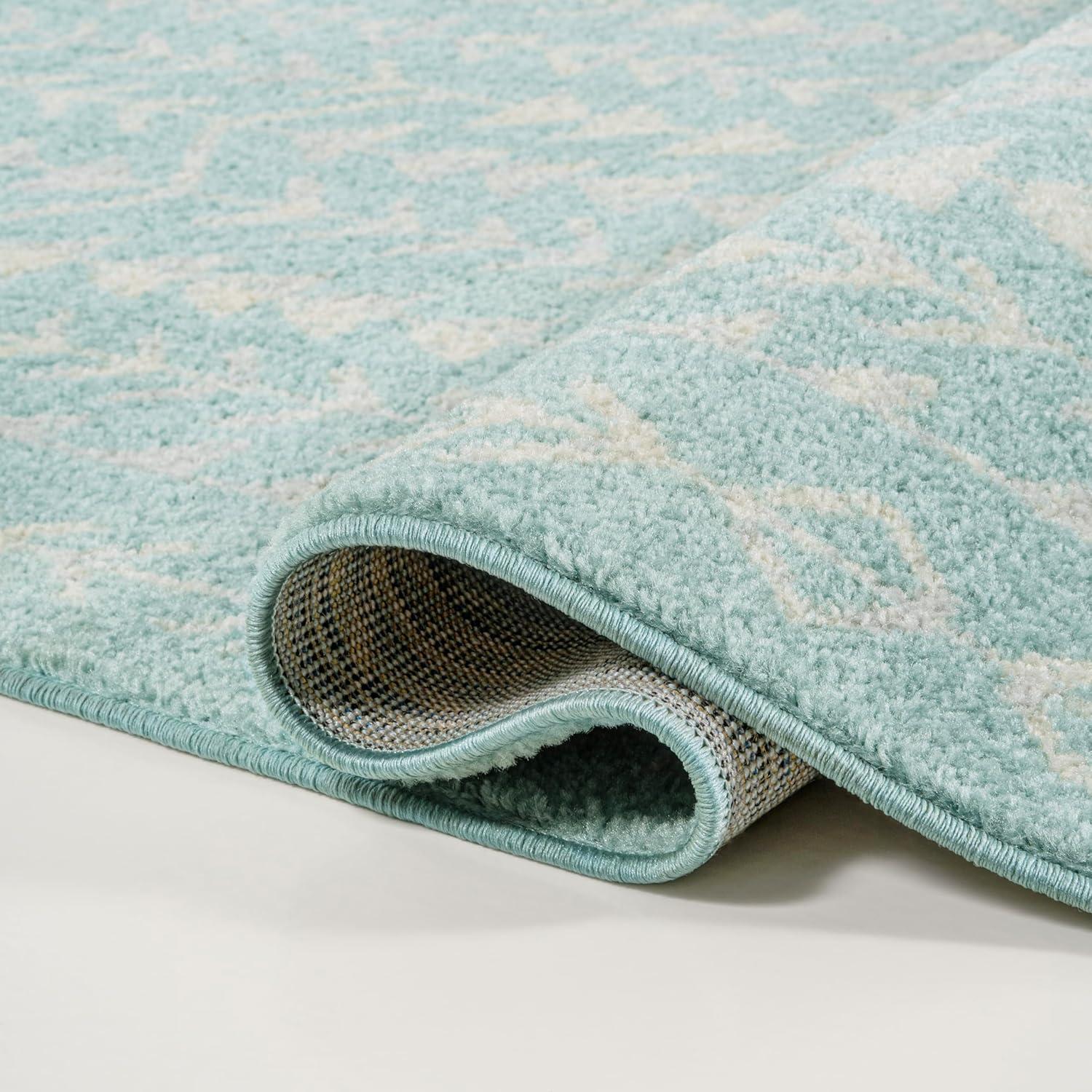 imageJONATHAN Y Ziri Moroccan Geometric CreamGray Indoor Area Rug 8x10 Bohemian Scandinavian EasyCleaning for Living Room Bedroom Kitchen Pet Friendly NonShedding MOH210A8TurquoiseCream