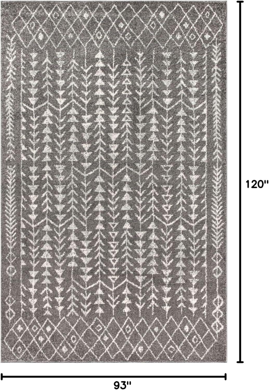 imageJONATHAN Y Ziri Moroccan Geometric CreamGray Indoor Area Rug 8x10 Bohemian Scandinavian EasyCleaning for Living Room Bedroom Kitchen Pet Friendly NonShedding MOH210A8GreyCream