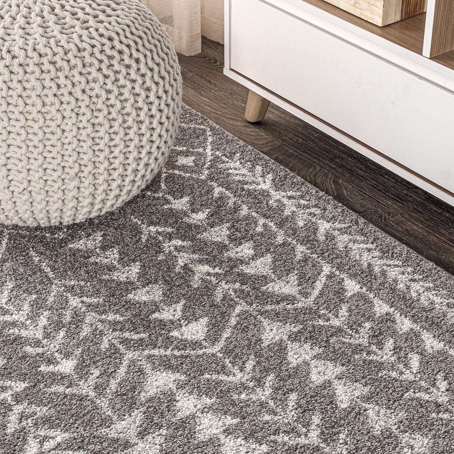 imageJONATHAN Y Ziri Moroccan Geometric CreamGray Indoor Area Rug 8x10 Bohemian Scandinavian EasyCleaning for Living Room Bedroom Kitchen Pet Friendly NonShedding MOH210A8GreyCream