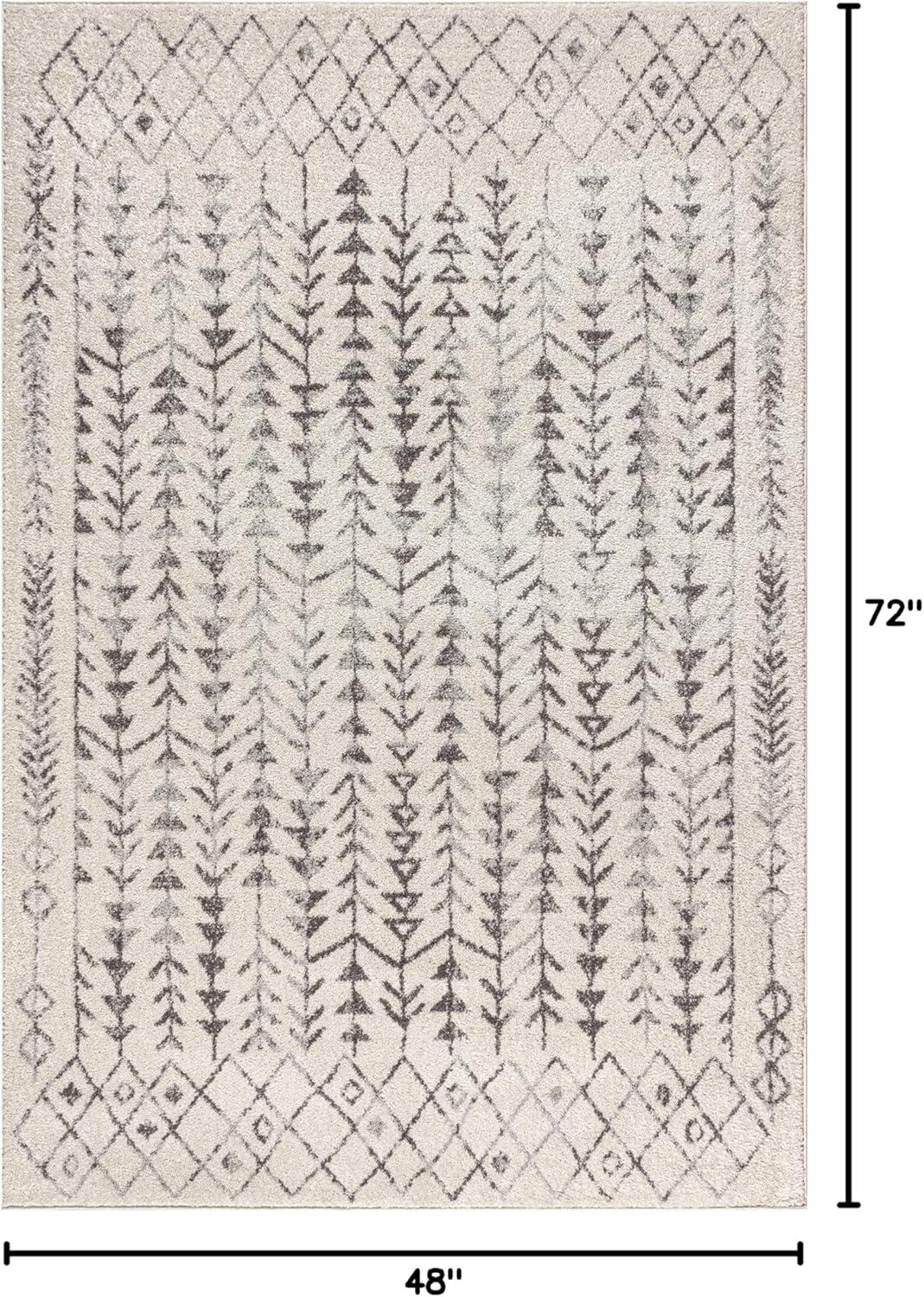 imageJONATHAN Y Ziri Moroccan Geometric CreamGray Indoor Area Rug 8x10 Bohemian Scandinavian EasyCleaning for Living Room Bedroom Kitchen Pet Friendly NonShedding MOH210A8CreamGray
