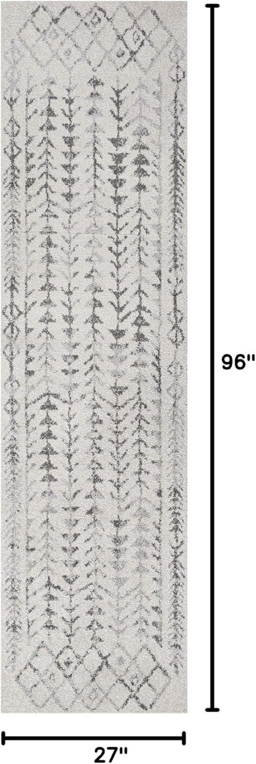 imageJONATHAN Y Ziri Moroccan Geometric CreamGray Indoor Area Rug 8x10 Bohemian Scandinavian EasyCleaning for Living Room Bedroom Kitchen Pet Friendly NonShedding MOH210A8CreamGray