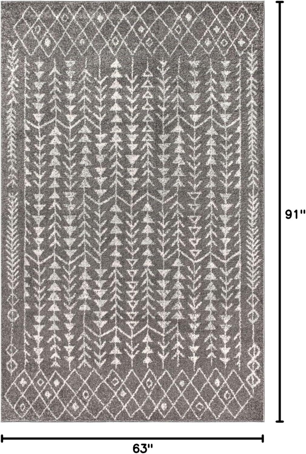 imageJONATHAN Y Ziri Moroccan Geometric CreamGray Indoor Area Rug 8x10 Bohemian Scandinavian EasyCleaning for Living Room Bedroom Kitchen Pet Friendly NonShedding MOH210A8GreyCream