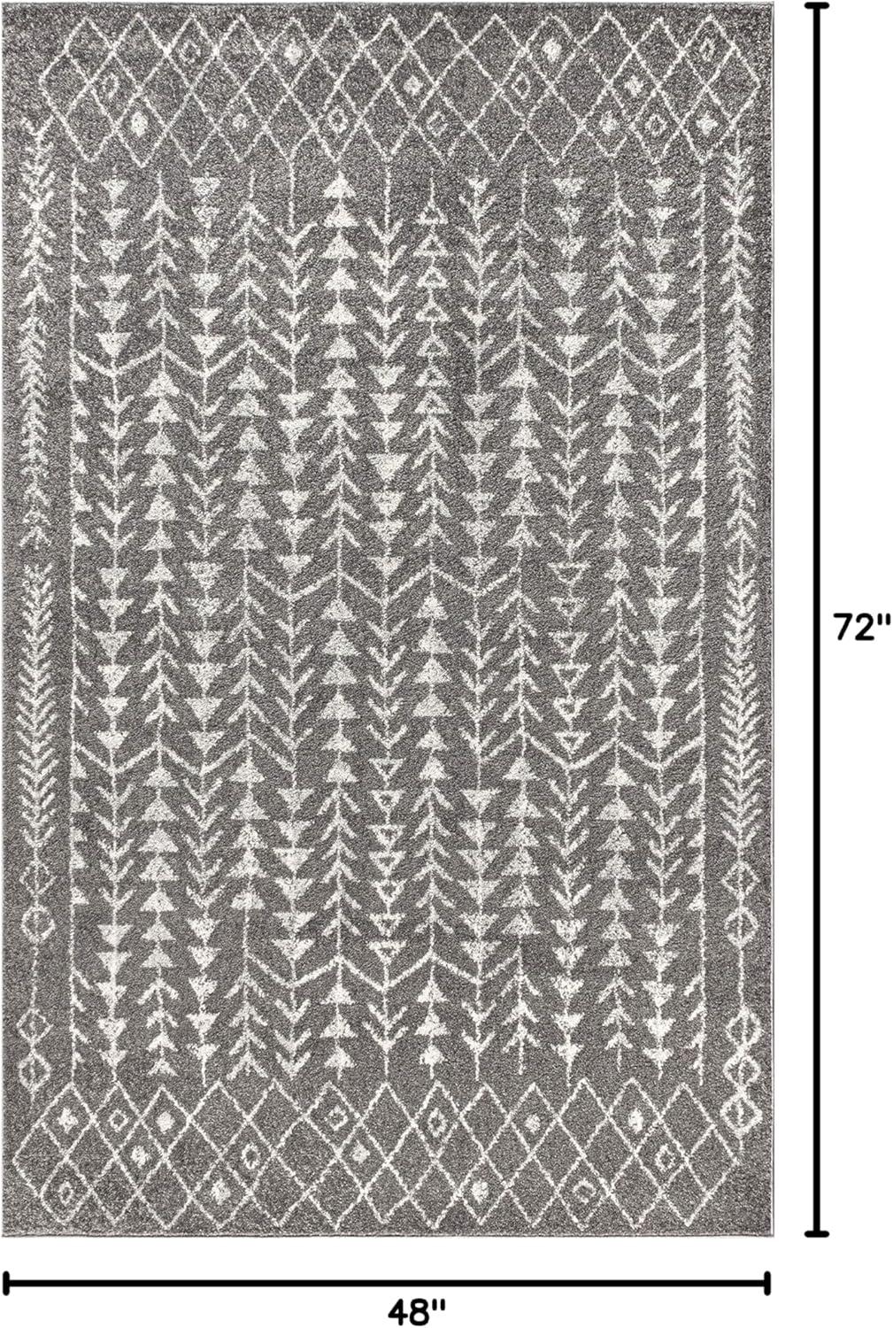 imageJONATHAN Y Ziri Moroccan Geometric CreamGray Indoor Area Rug 8x10 Bohemian Scandinavian EasyCleaning for Living Room Bedroom Kitchen Pet Friendly NonShedding MOH210A8GreyCream