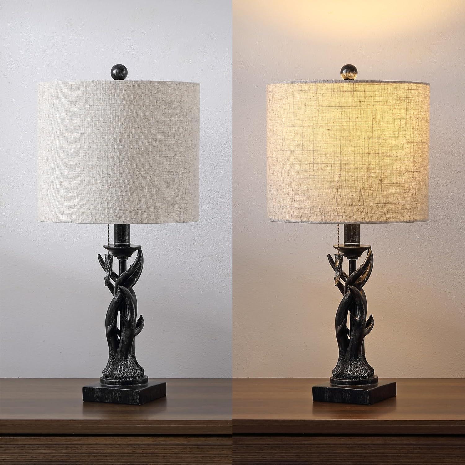 imageJonathan Y JYL1031A Gaston 205quot Resin Mini LED Table Lamp Farmhouse Traditional Cottage Rustic Office Living Room Family Room Dining Room Bedroom Hallway Foyer BrownAntique Black