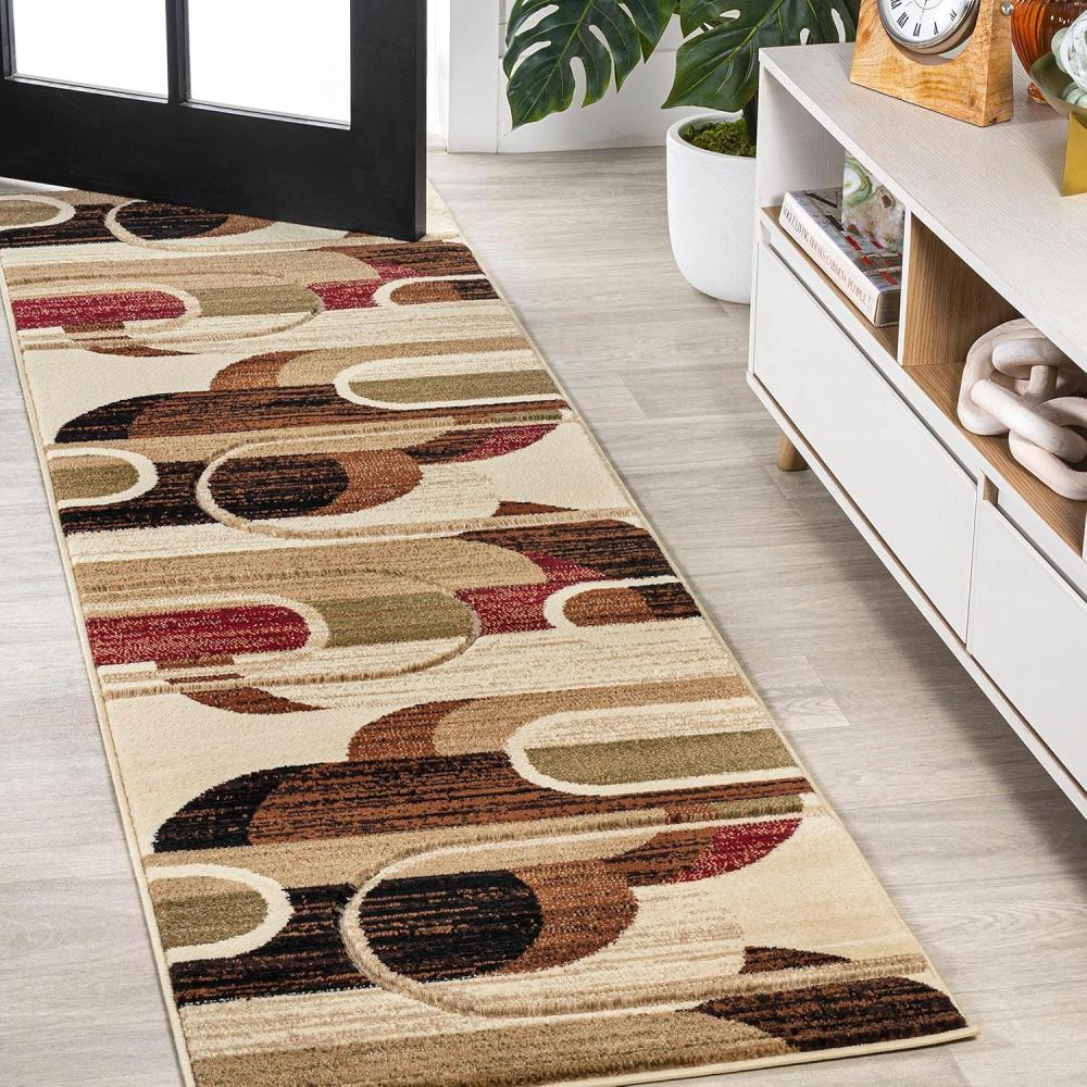 imageJONATHAN Y Abstract Arches CreamBrownRed Indoor Area Rug 8X10 ft Tamara Retro for Living Room Bedroom Kitchen Office EasyCleaning High Traffic PetFriendly NonShedding UNQ102A822 x 710 Runner