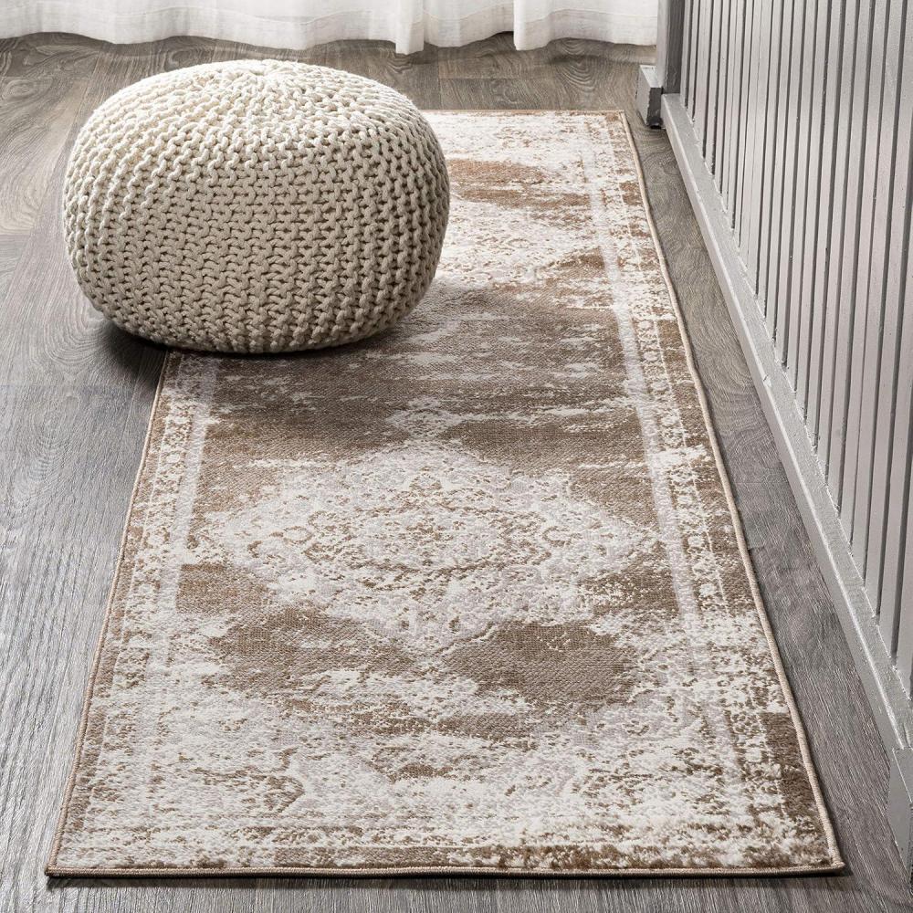 imageJONATHAN Y Alhambra Ornate Medallion Modern BrownCream Indoor Area Rug 8x10 Vintage Bohemian EasyCleaning for Living Room Bedroom Kitchen Pet Friendly NonShedding MDP400B8BrownCream