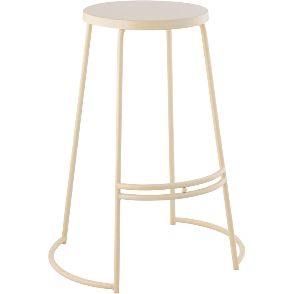 imageJONATHAN Y BSL1001A Hula 2875quot Modern Designer Iron Curved Backless Bar Stool for Home Kitchen Dining Room Workspaces Cafes and Resturants Black Seat with Gold FrameBrown