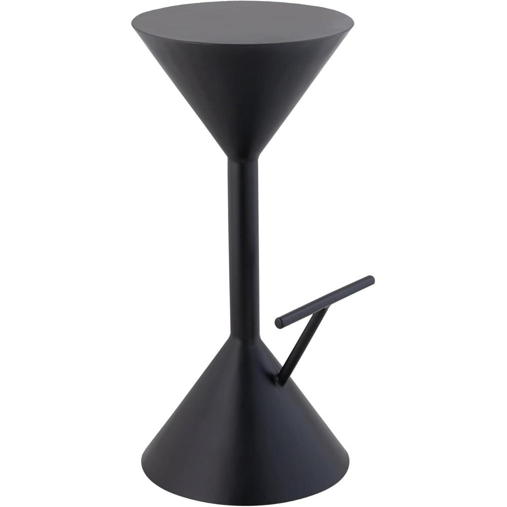 imageJONATHAN Y BSL1003B Chronos 2975quot Modern Industrial Iron Hourglass Backless Bar Stool with Foot Rest for Home Kitchen Dining Room Workspaces Cafes and Resturants AlmondBlack