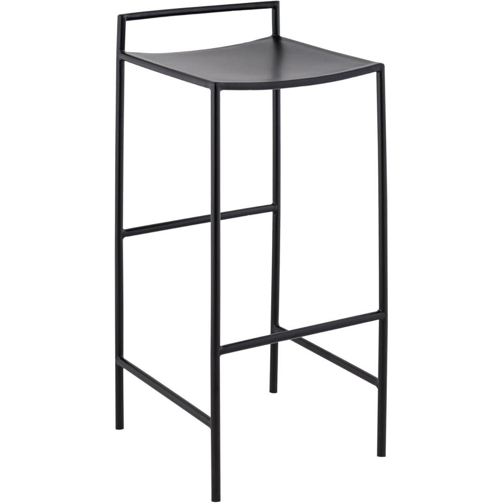 imageJONATHAN Y BSL1004C Svelte 30quot Coastal Contemporary Iron SaddleSeat LowBack Bar Stool with Foot Rest for Home Kitchen Dining Room Workspaces Cafes and Resturants Pink FrameBlack