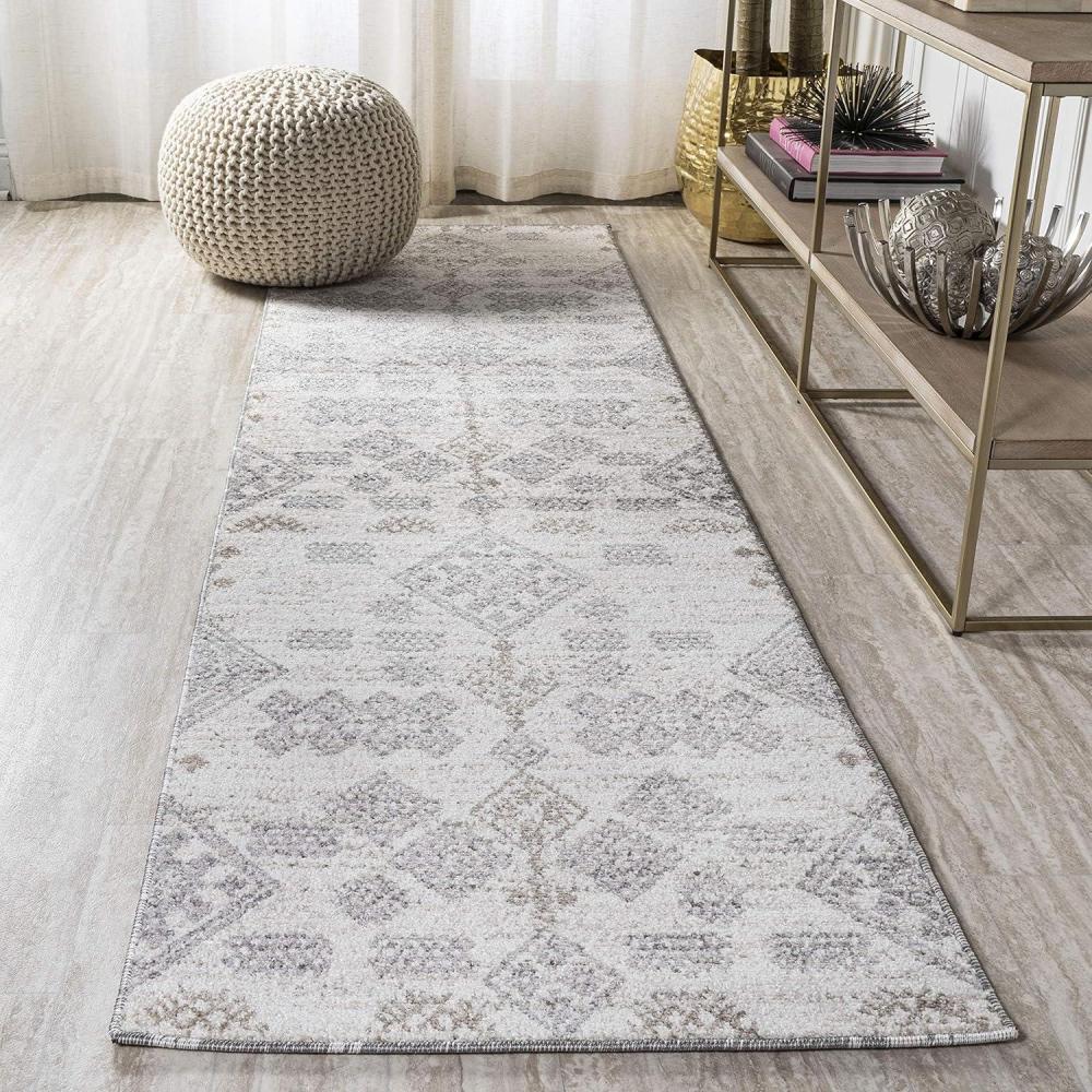 imageJONATHAN Y Bhalil Berber Diamond BeigeGray Indoor Area Rug 8x10 Geometric Bohemian Casual EasyCleaning for Living Room Bedroom Kitchen Pet Friendly NonShedding MOH302A822 x 8 Runner