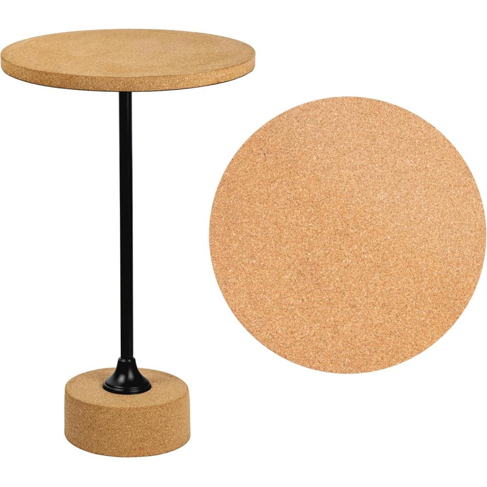 imageJONATHAN Y END1004A Calix 235quot Contemporary Minimalist MetalResin Round End Table Light BrownWhite Drink Table for Living Room Bedroom Office BathroomLight BrownBlack