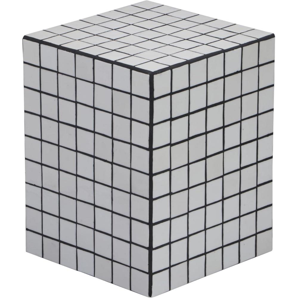 imageJONATHAN Y END2000I Callista 18quot Modern Bohemian Ceramic Tiled Rectangle End Table Side Table Accent Table for Living Room Bedroom Khaki YellowLight GrayWhiteBlack