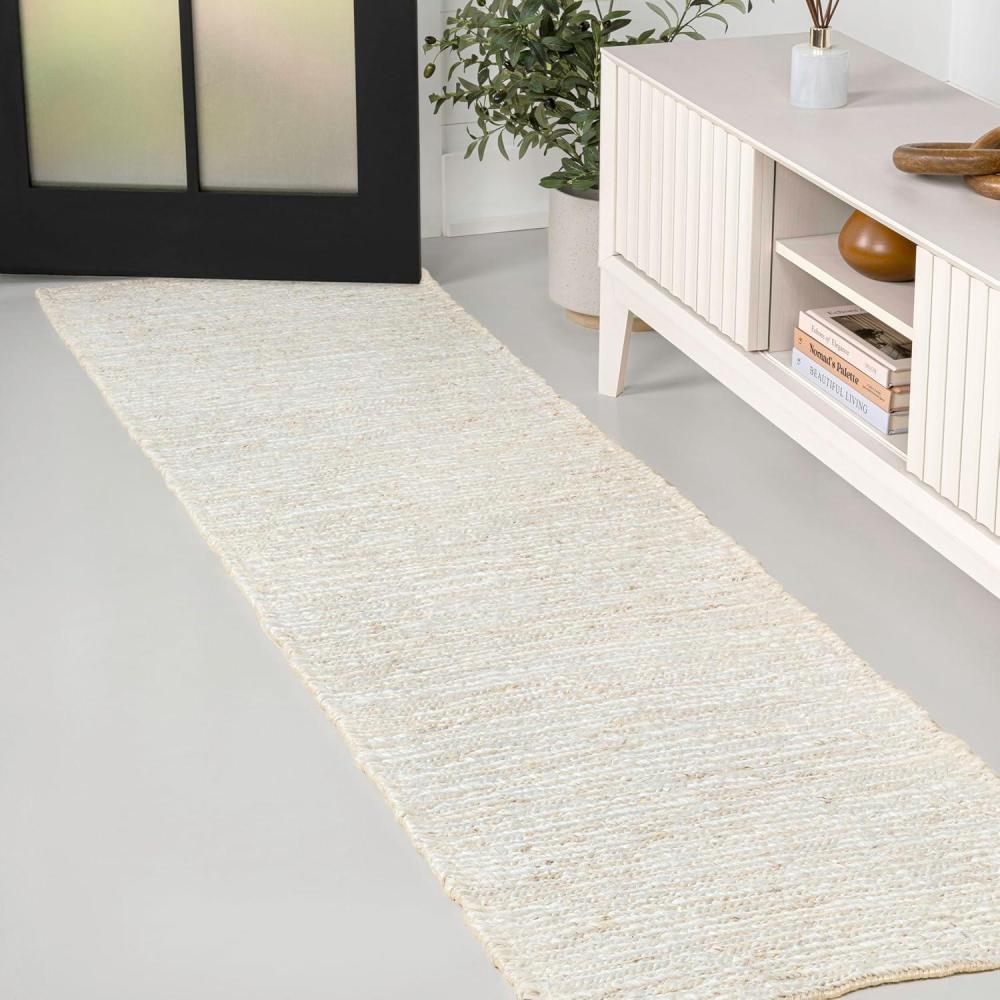 imageJONATHAN Y Griffin Woven Jute Solid Green Indoor Area Rug 8x10 Rustic Farmhouse Traditional Lodge EasyCleaning for Living Room Bedroom Kitchen NonShedding NRF201E8Bleach