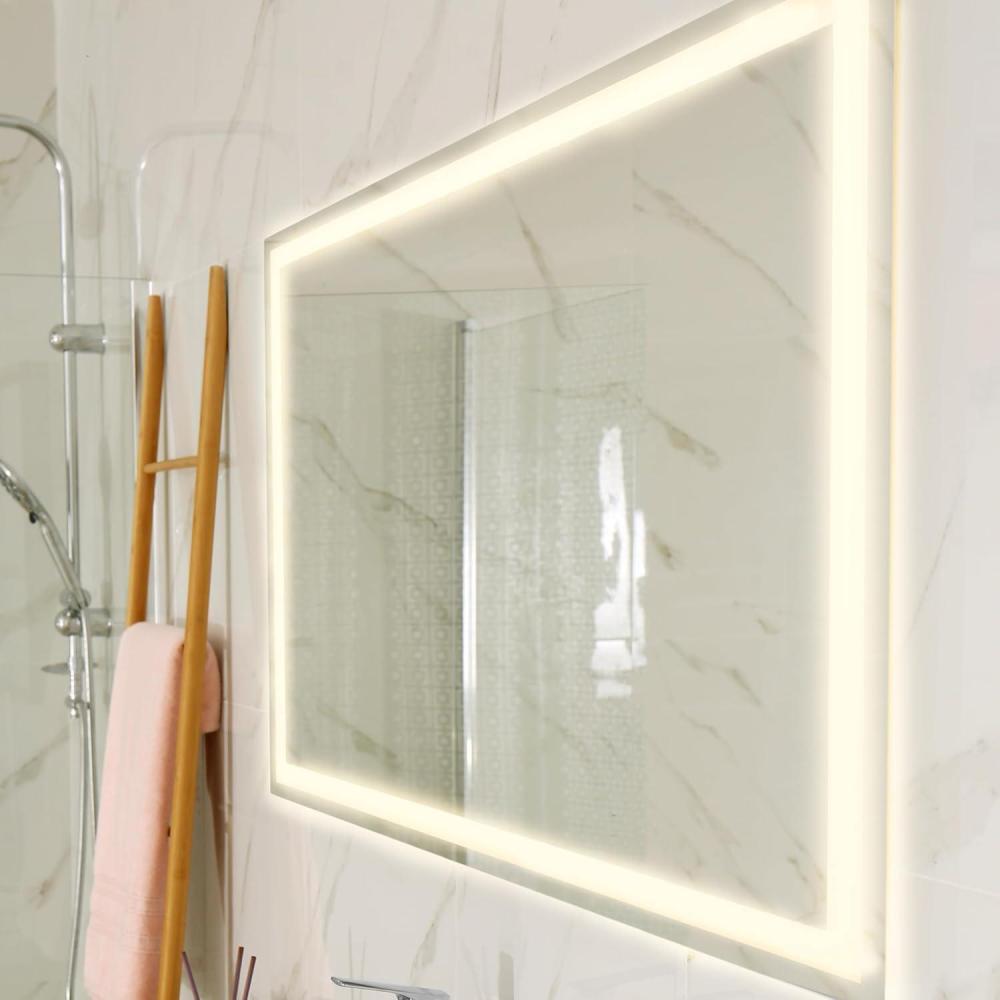 imageJONATHAN Y MIR100A3648 Pax 36 in W x 48 in H Large Rectangular Frameless Antifog FrontBackLit Wall Bathroom Vanity Mirror with Smart Touch32L x 24W