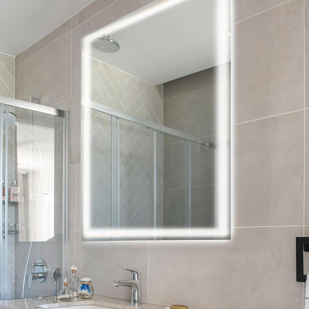 imageJONATHAN Y MIR100A3648 Pax 36 in W x 48 in H Large Rectangular Frameless Antifog FrontBackLit Wall Bathroom Vanity Mirror with Smart Touch36L x 32W