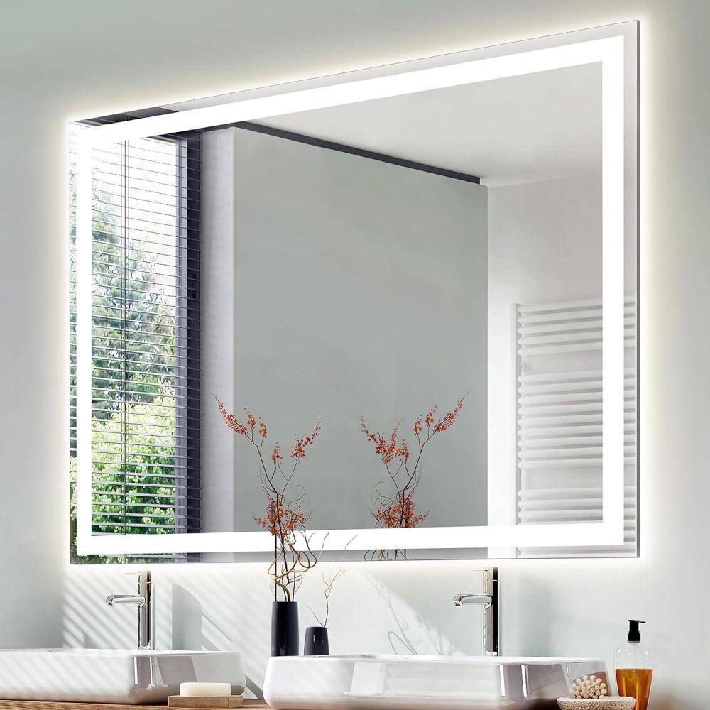imageJONATHAN Y MIR100A3648 Pax 36 in W x 48 in H Large Rectangular Frameless Antifog FrontBackLit Wall Bathroom Vanity Mirror with Smart Touch36L x 40W