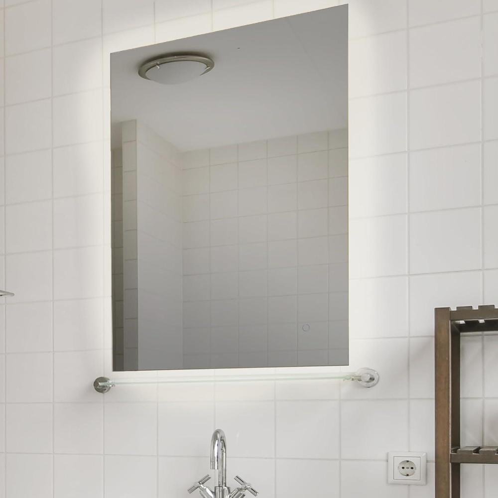imageJONATHAN Y MIR103A2638 Nora 26 in W x 38 in H Small Rectangular Frameless Antifog BackLit Wall Bathroom Vanity Mirror with Smart Touch38L x 26W