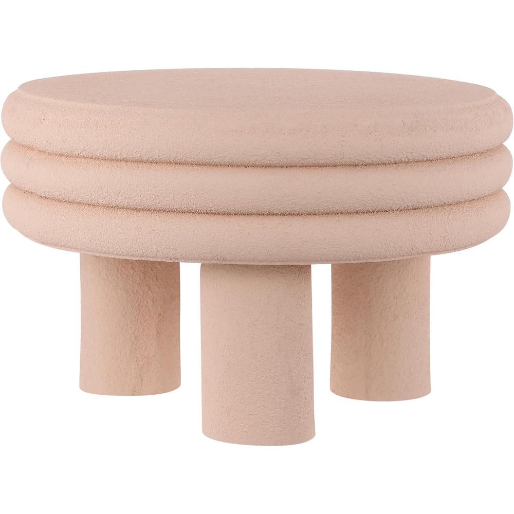 imageJONATHAN Y TBL1106A Rashida 1775quot Contemporary Minimalist Curvy High IndoorOutdoor Accent Table Contemporary Modern MidCentury Art Deco Patio Garden Bathroom Living Room Gray FrostedPink Frosted