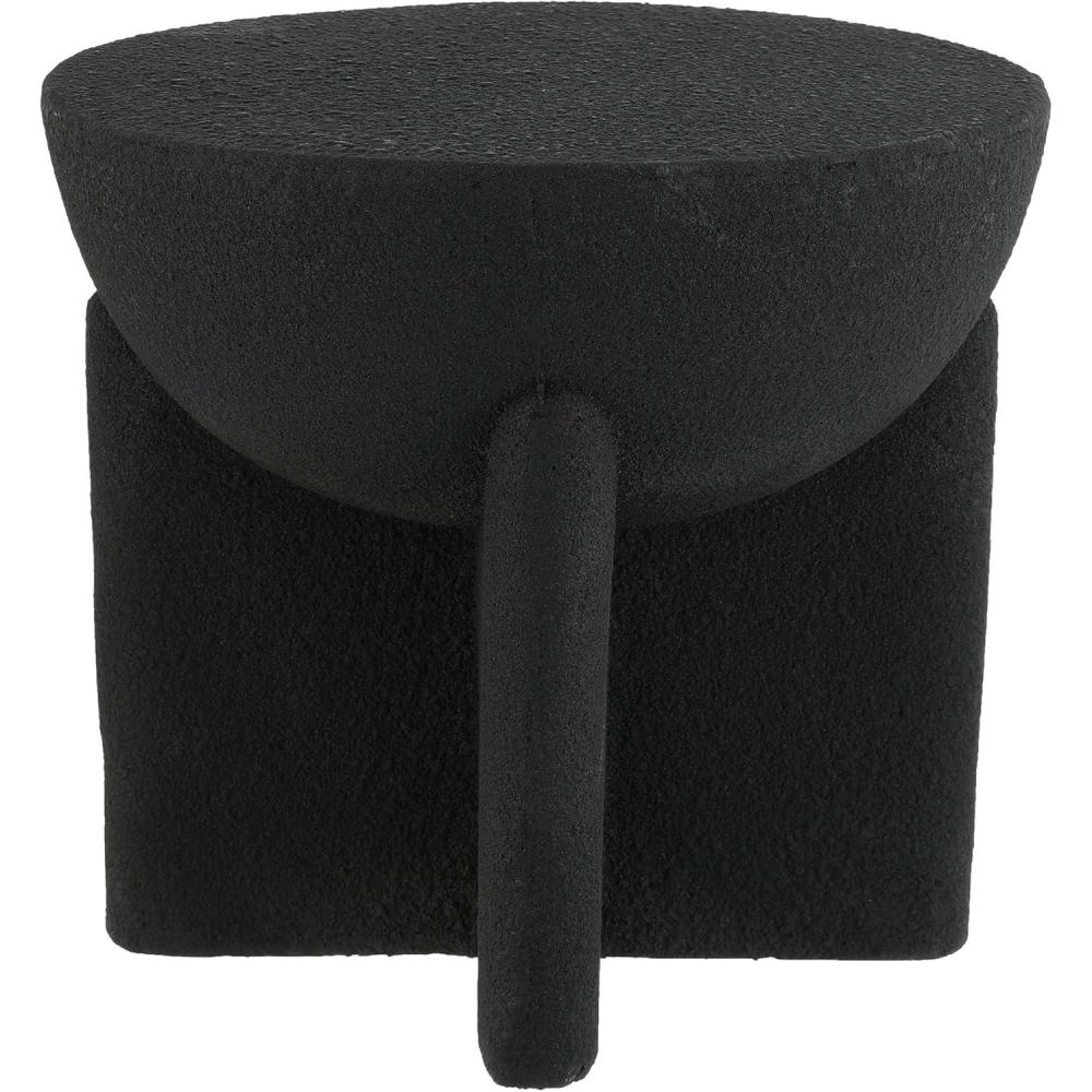 imageJONATHAN Y TBL1109A Brady 1625quot Minimalist Modern Drum IndoorOutdoor Accent Table Contemporary MidCentury Art Deco Bohemian Patio Garden Bathroom Living Room Black FrostedBlack Frosted