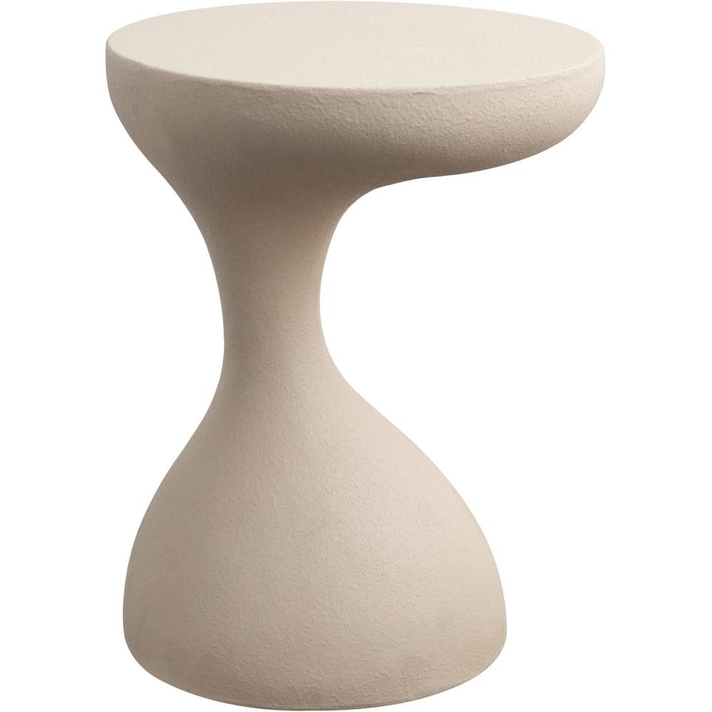 imageJONATHAN Y TBL1110C Boracay 1975quot Modern Minimalist IndoorOutdoor Resin Drink Table Pedestal Contemporary MidCentury Art Deco Bohemian Patio Garden Room Bathroom Living Room Frosted WhiteMocha