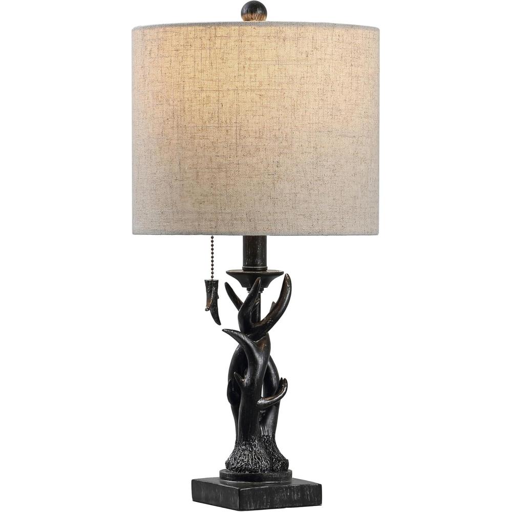 imageJonathan Y JYL1031A Gaston 205quot Resin Mini LED Table Lamp Farmhouse Traditional Cottage Rustic Office Living Room Family Room Dining Room Bedroom Hallway Foyer BrownAntique Black